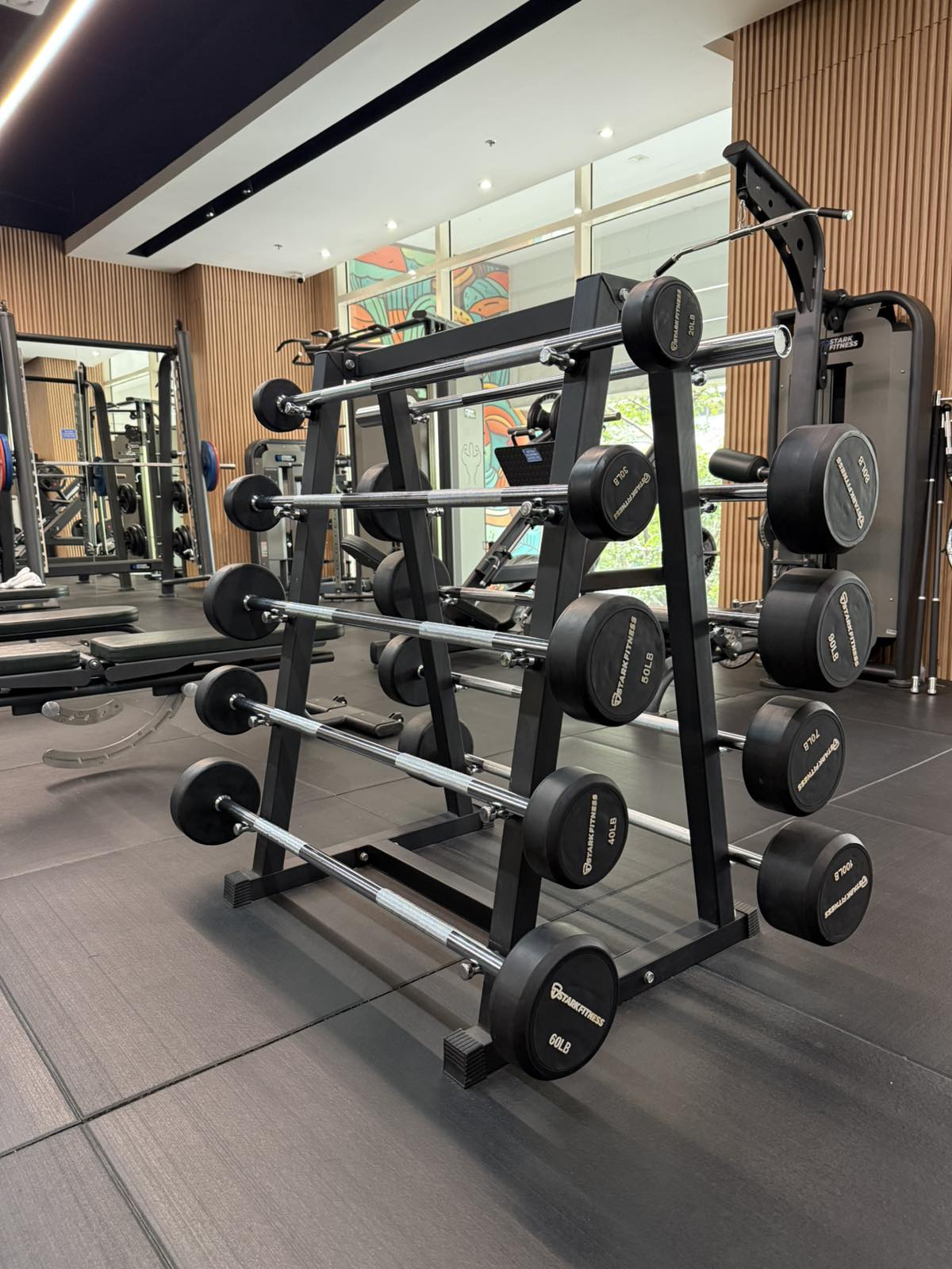 Straight Rubber Fixed Barbell