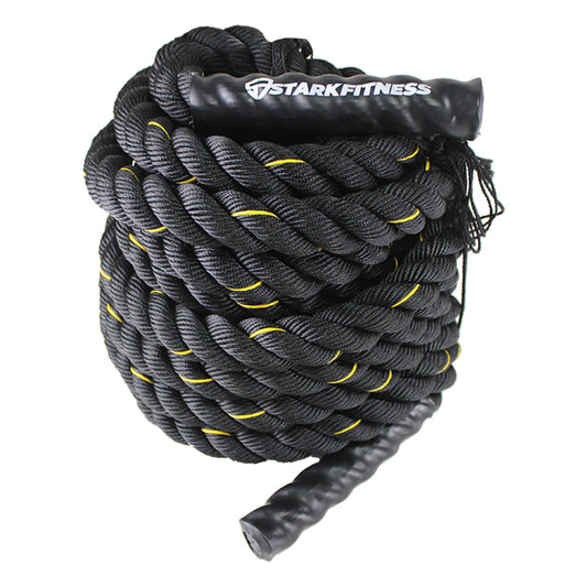 Black Battle Power Rope made of Polyester and 12meter long