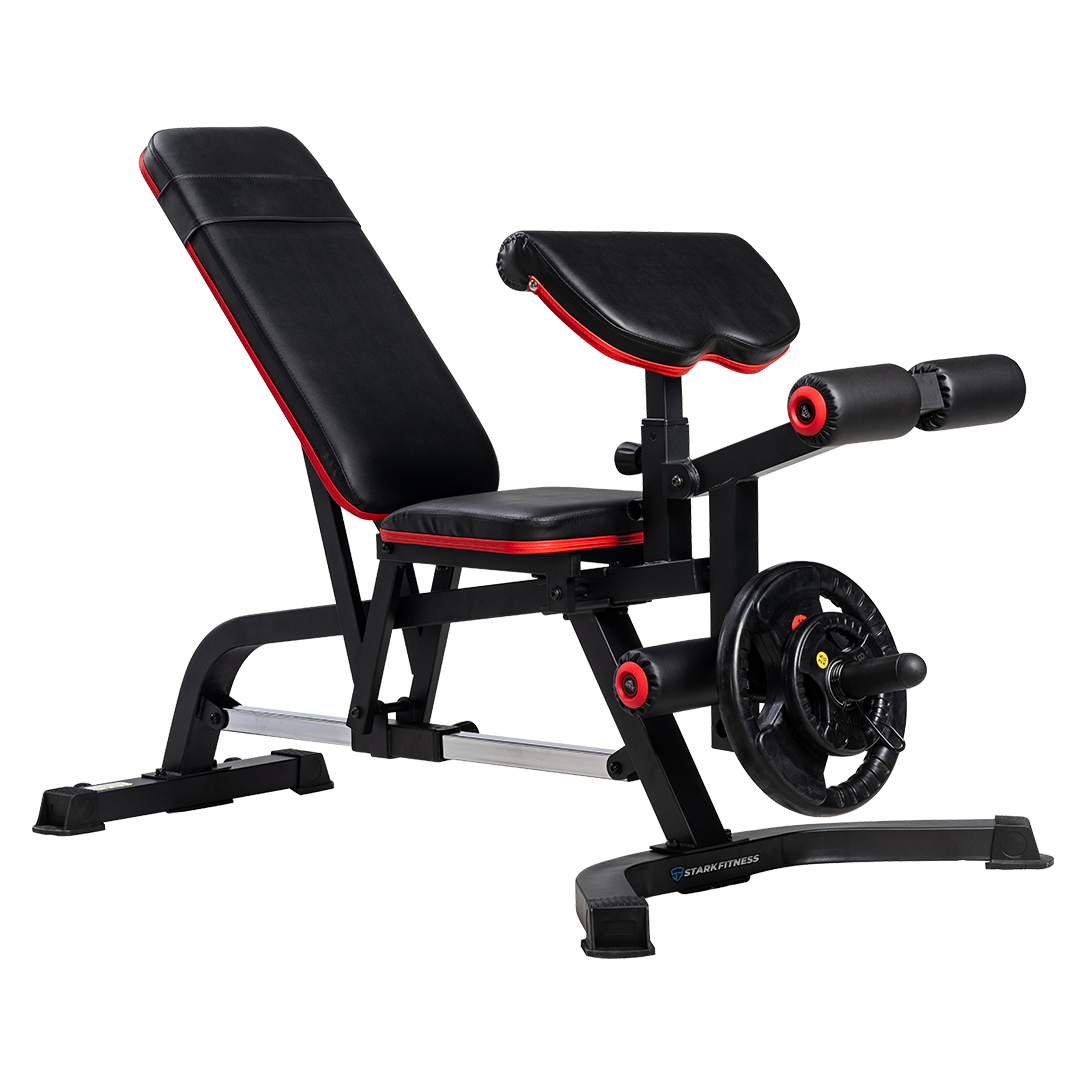 Home Bench Flat Incline Decline and Preacher Curls Stark Fitness
