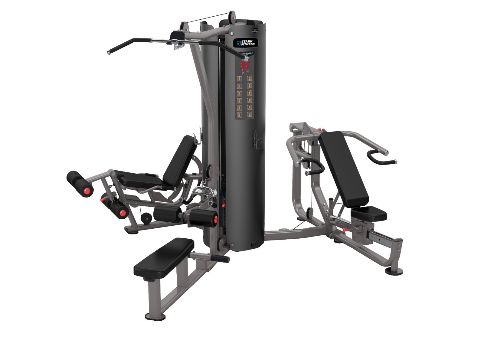Multi Gym Spring 3-Stack Multi Station - Multi Gym (SF-PRO2-CHG01) – Stark Fitness