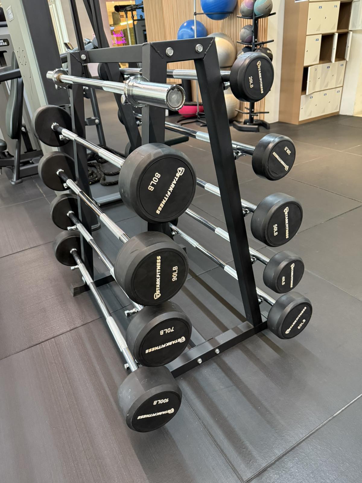 Straight Rubber Fixed Barbell