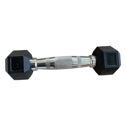 Hexagon Rubber Dumbbell (Kg)