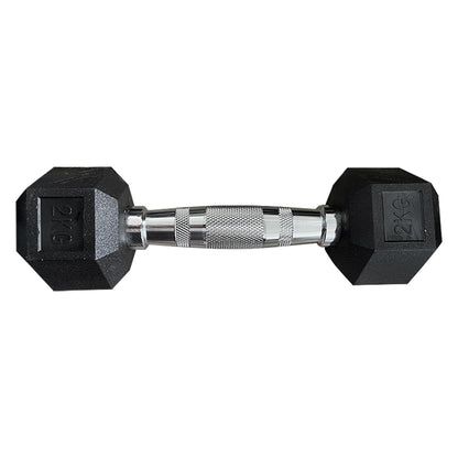 Hexagon Rubber Dumbbell (Kg)