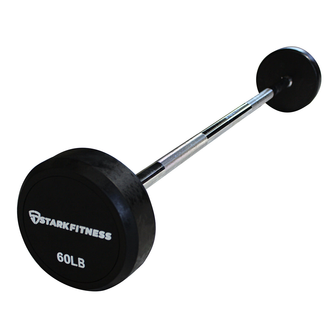 Barbell Rectangular Straight Rubber Fixed Barbell – Stark Fitness