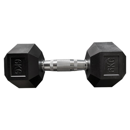Hexagon Rubber Dumbbell (Kg)