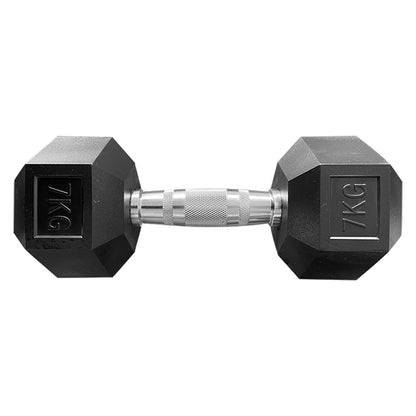 Hexagon Rubber Dumbbell (Kg)