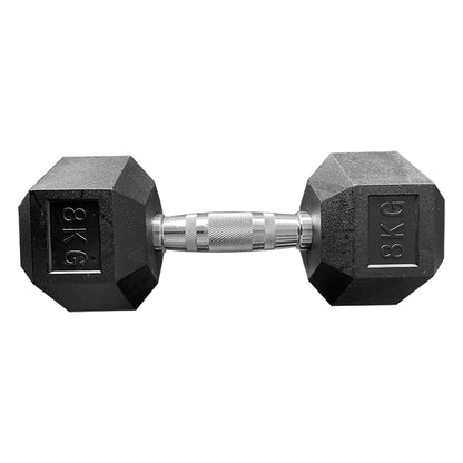 Hexagon Rubber Dumbbell (Kg)