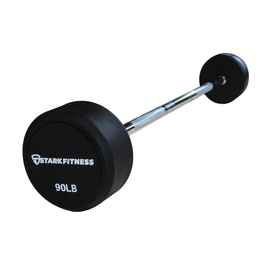 Barbell Rectangular Straight Rubber Fixed Barbell – Stark Fitness