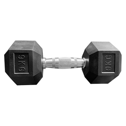 Hexagon Rubber Dumbbell (Kg)
